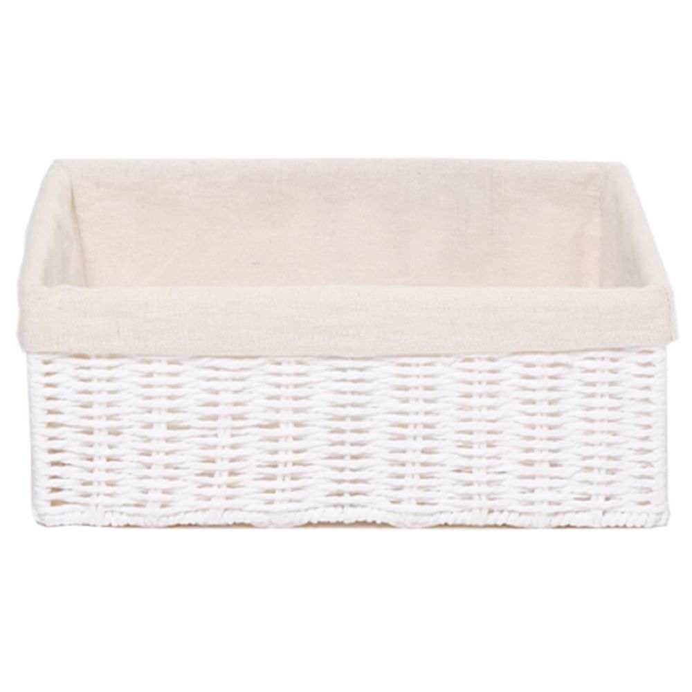 Homesmiths - Extra Large Storage Baskets With Liner - White
