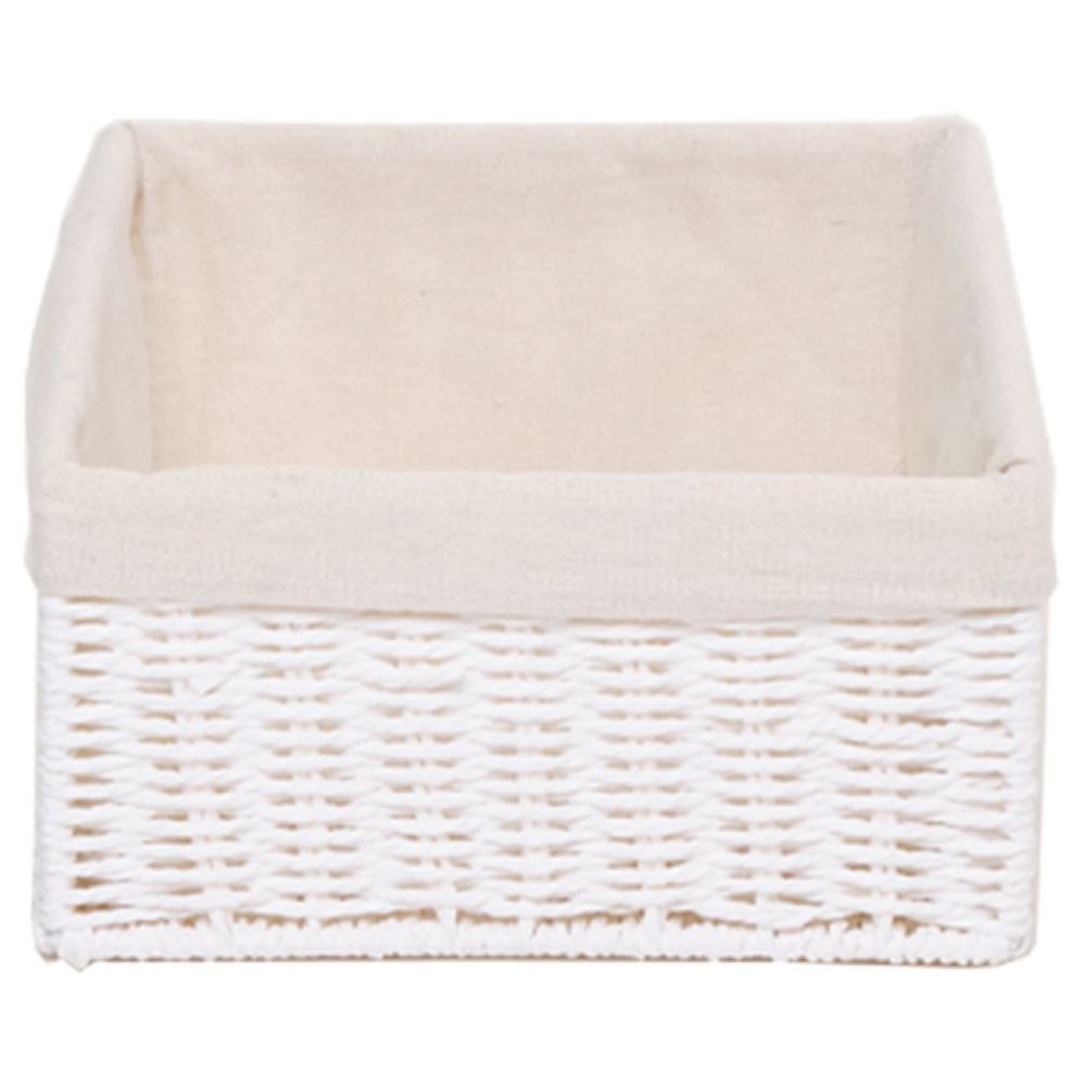 Homesmiths - Extra Large Storage Baskets With Liner - White