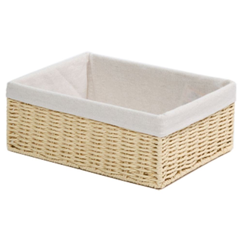 Homesmiths - Small Storage Basket With Liner - Natural