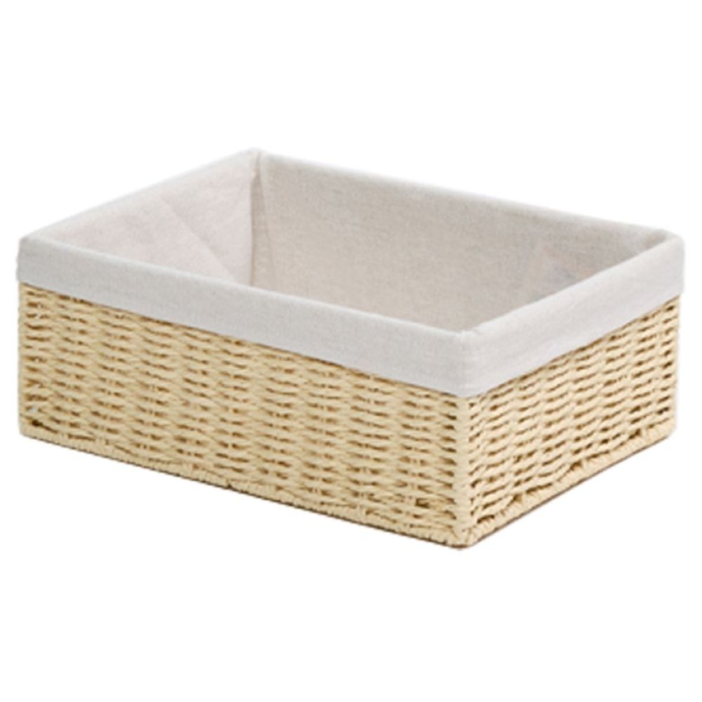 Homesmiths - Large Storage Basket With Liner - Natural