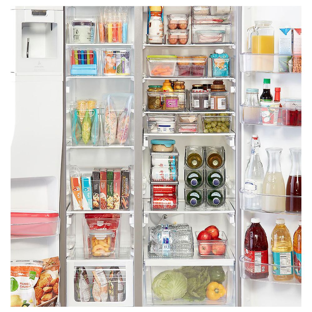 InterDesign - Narrow Divided Freezer Bin - Clear