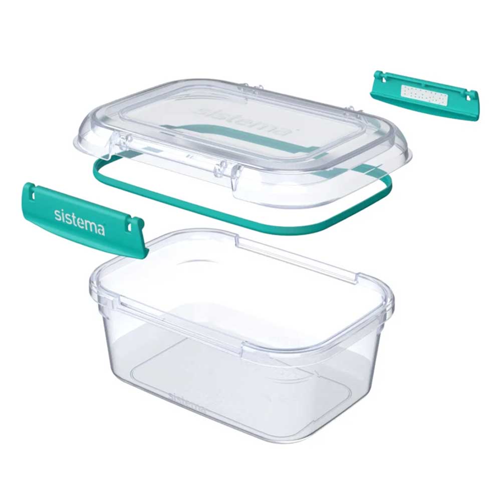 Sistema - Square Klip It Plus Container - 2.2L - Minty Teal