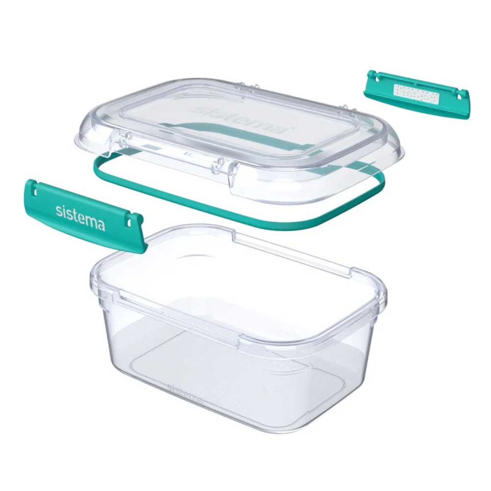 Sistema - Rectangle Klip It Plus Container - 1.49L - Minty Teal