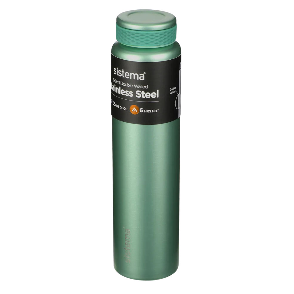 Sistema - Chic Stainless Steel Bottle - Blue - 280ml