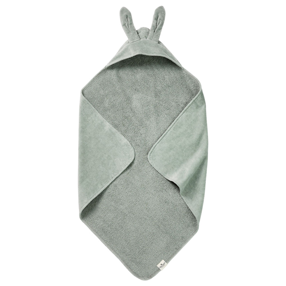 Elodie Details - Hooded Towel - Bunny - Mineral Green