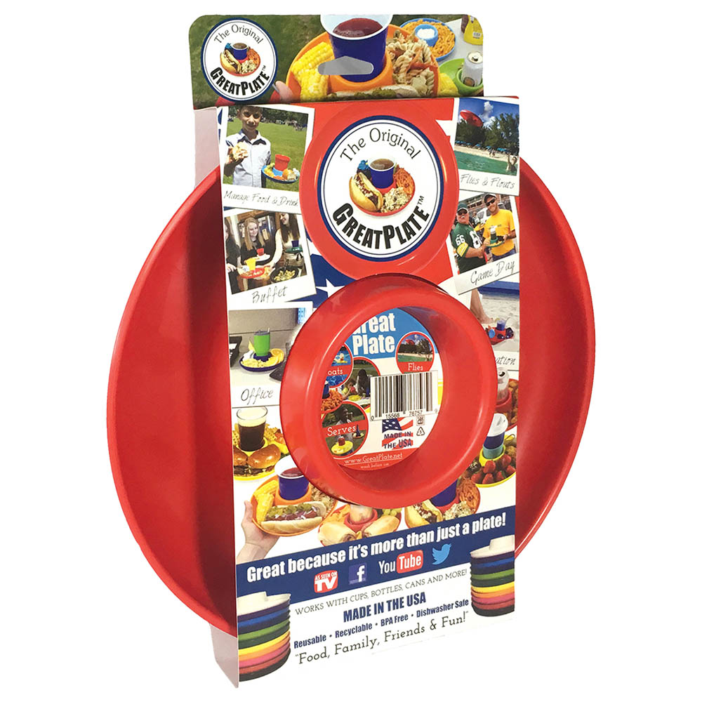GreatPlate - Food and Beverage Plate - Red