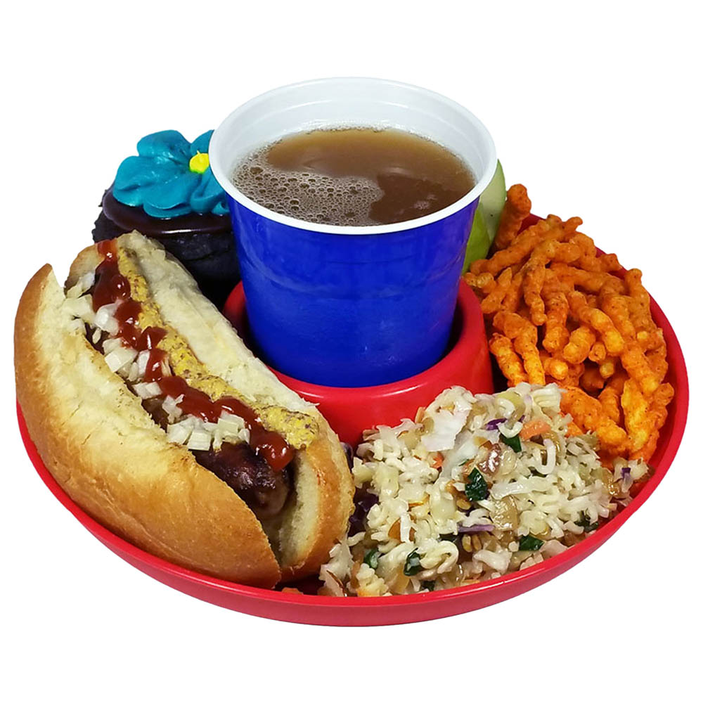 GreatPlate - Food and Beverage Plate - Red