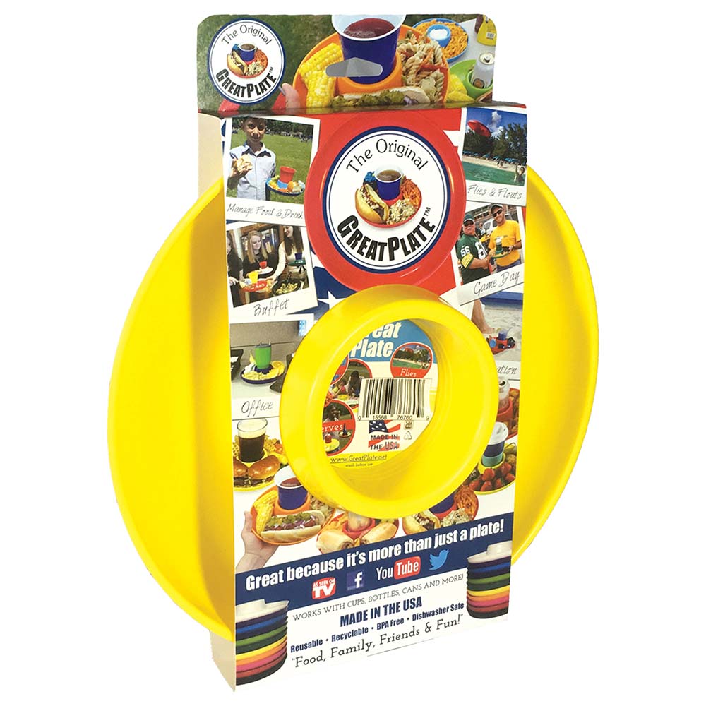 GreatPlate - Food and Beverage Plate - Yellow