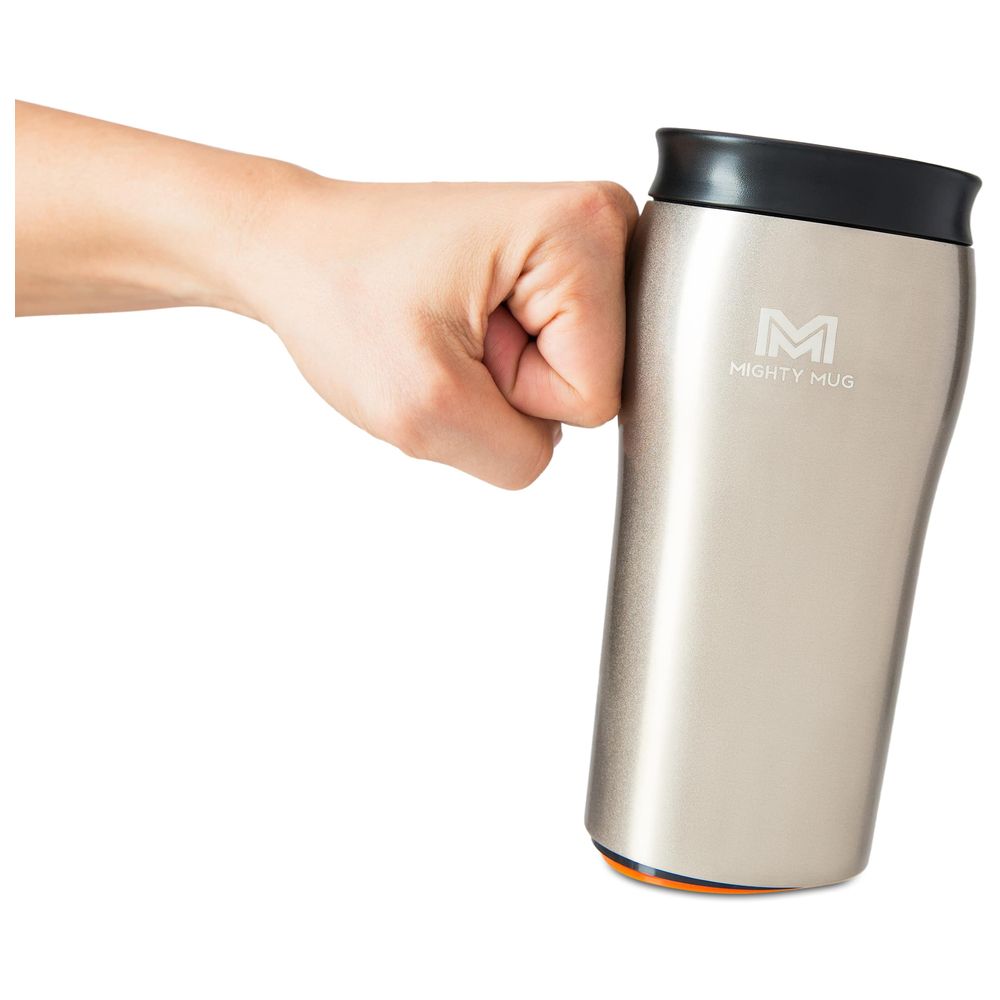 Mighty Mug - Solo Alloy SS Travel Mug- Metallic Beige - 355ml