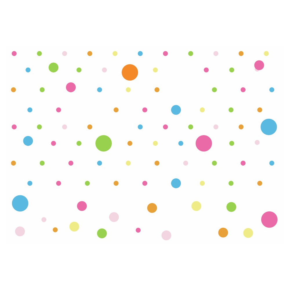 StickieArt - Pattern: Mixed Polka Dots Removable Stickers-Large