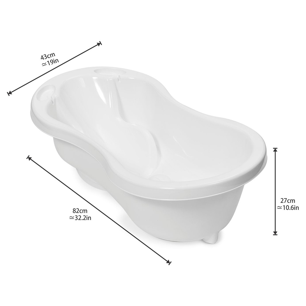 Strata - Deluxe Baby Bath Tub Made In UK - Anti-Slip For Newborns