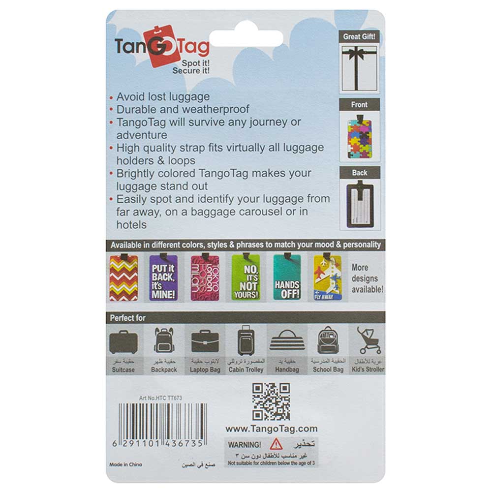 TangoTag - Luggage Tag Tokyo London Paris Milan - Pink