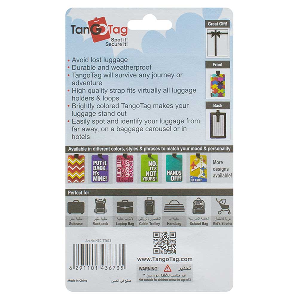 TangoTag - Luggage Tag Fly Away - Yellow
