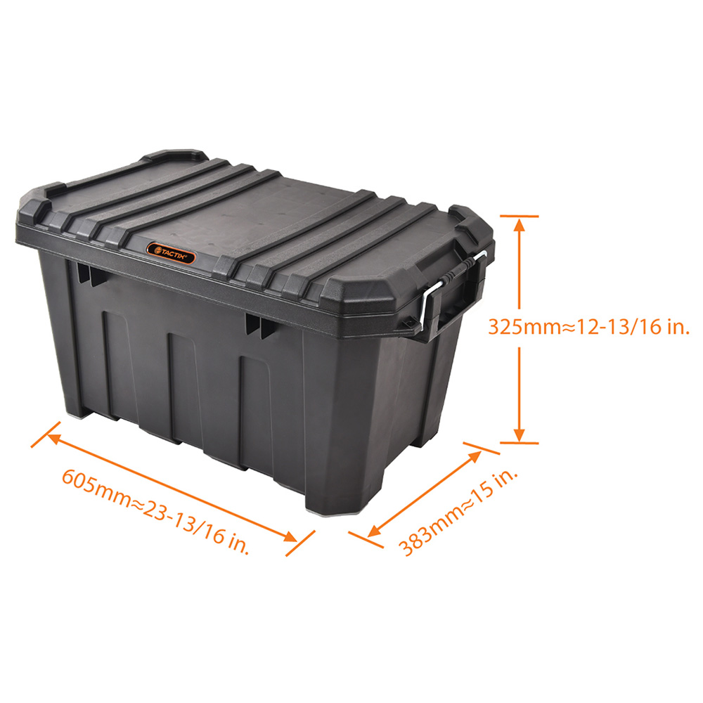 TACTIX - Heavy Duty Storage Box 45L - Black