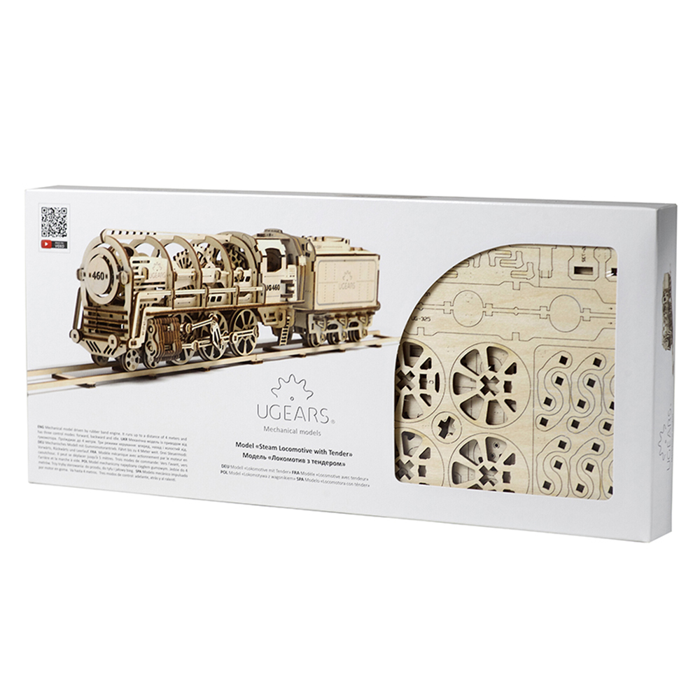 Ugears - Steam Train - 3D DIY STEM Locomotive Puzzle Gift