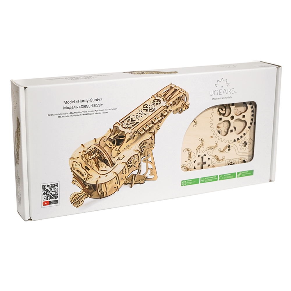 Ugears - Hurdy Gurdy - DIY Musical Mechanical Puzzle Gift