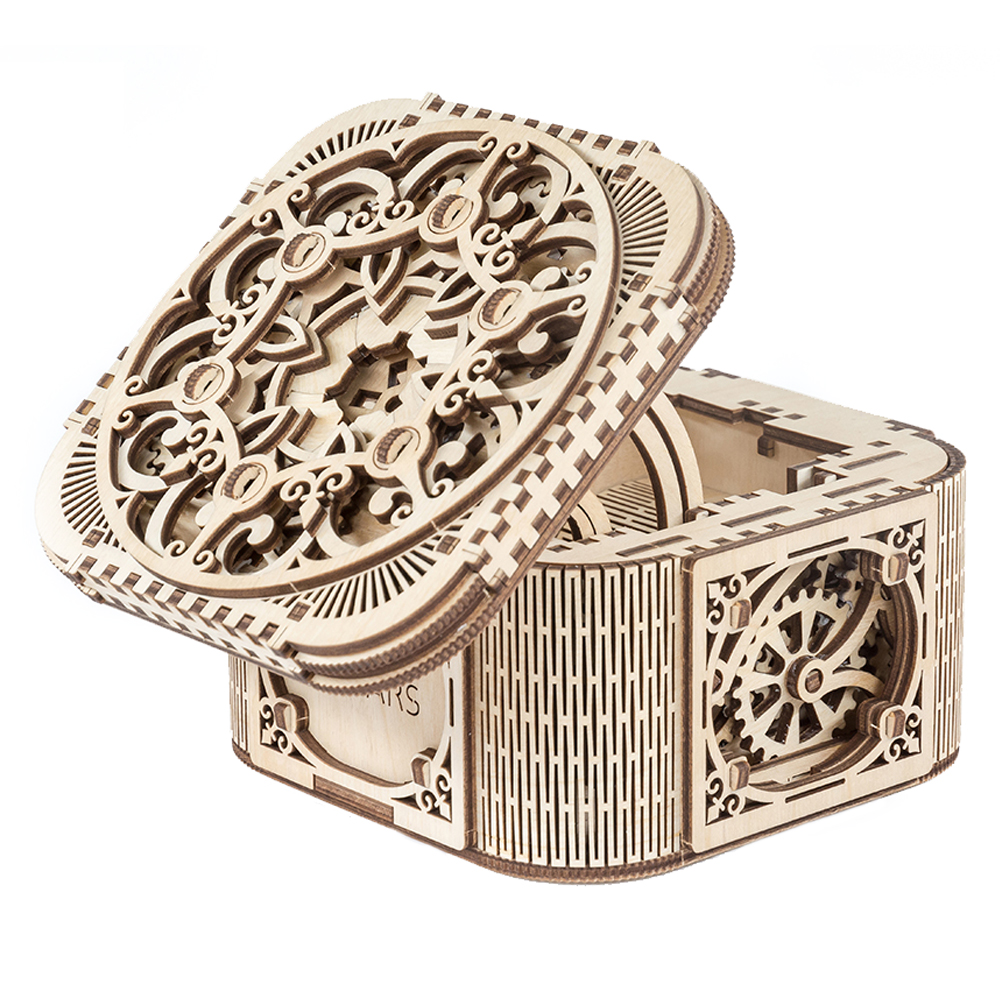 Ugears - Treasure Box - 190-Part DIY Puzzle Woodcraft