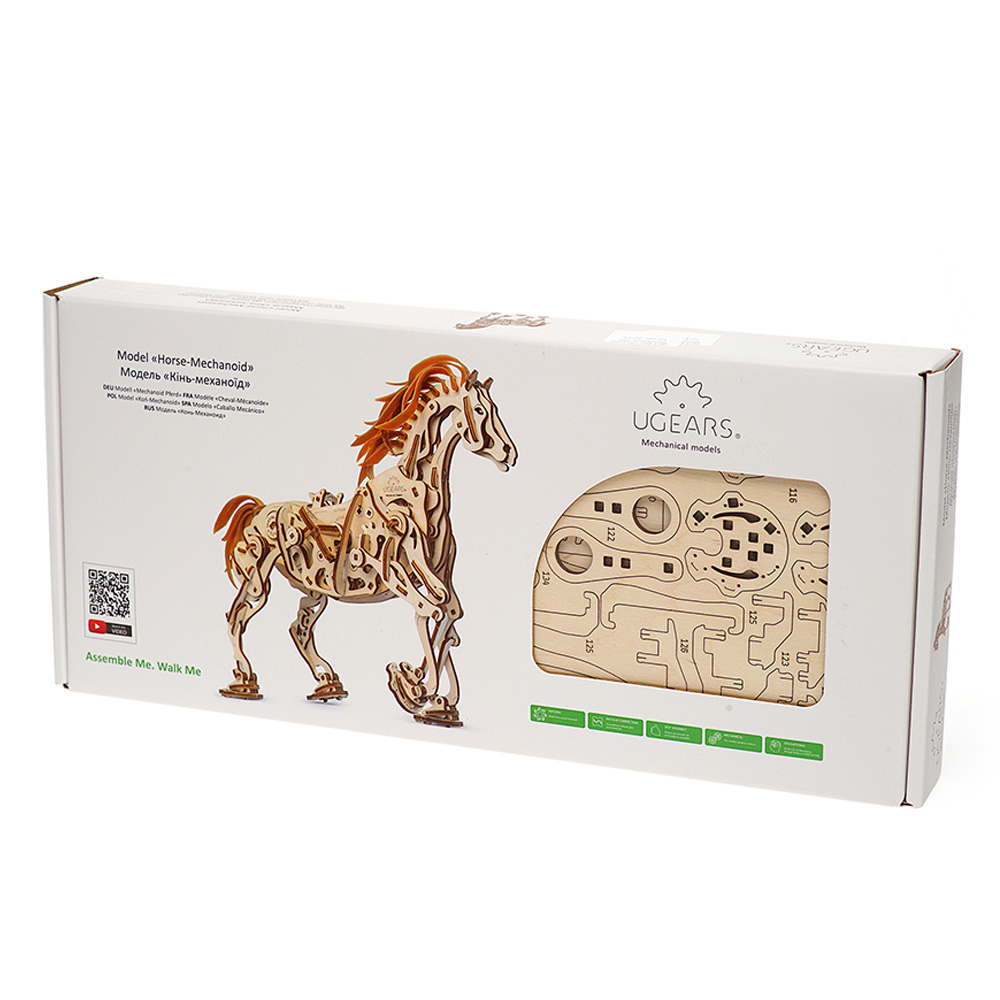 Ugears - Horse Puzzle - 410-Part DIY Brain Game Gift