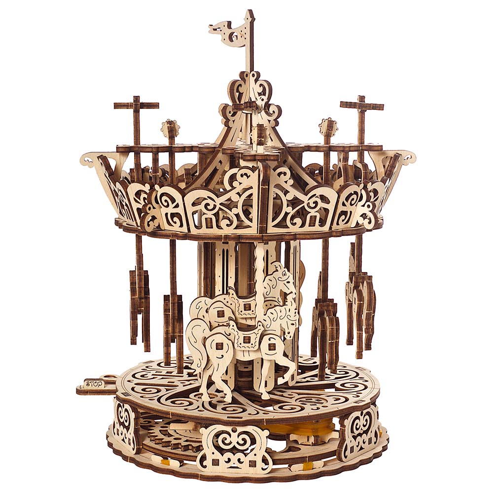 Ugears - Carousel Puzzle - DIY Mechanical Merry-Go-Round