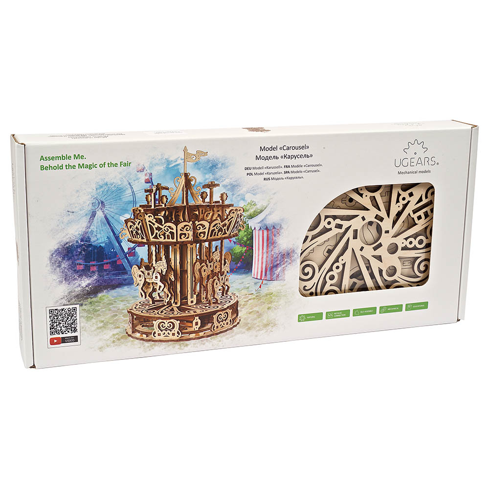 Ugears - Carousel Puzzle - DIY Mechanical Merry-Go-Round