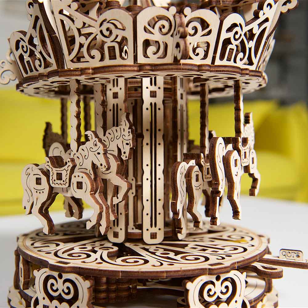 Ugears - Carousel Puzzle - DIY Mechanical Merry-Go-Round