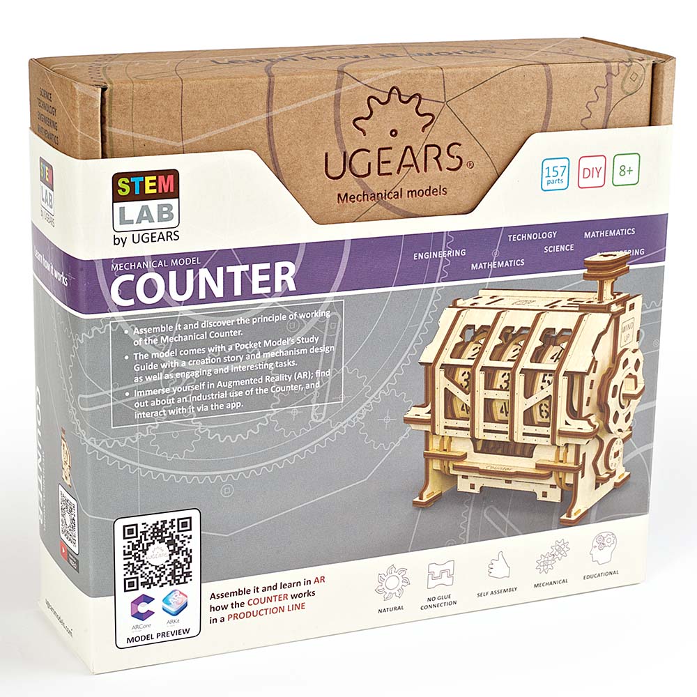 Ugears - STEM Lab Counter - DIY Engineering Puzzle Kit