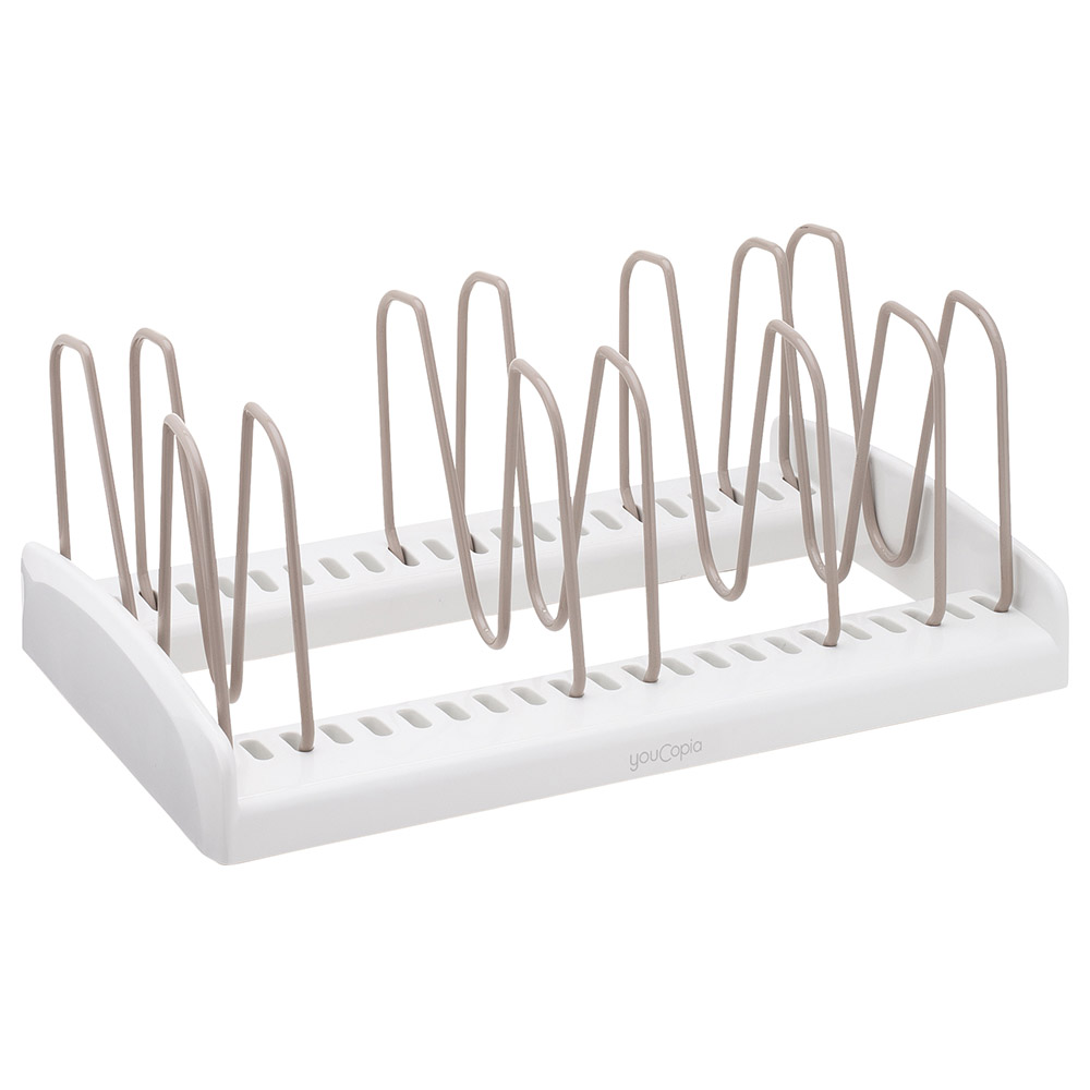YouCopia - StoreMore Adjustable Lid Holder Organizer - White