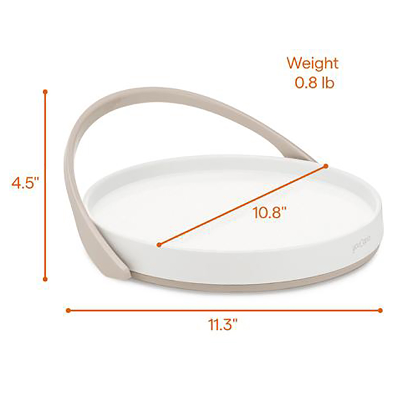 YouCopia - Crazy Susan 11" Turntable With Backstop - White