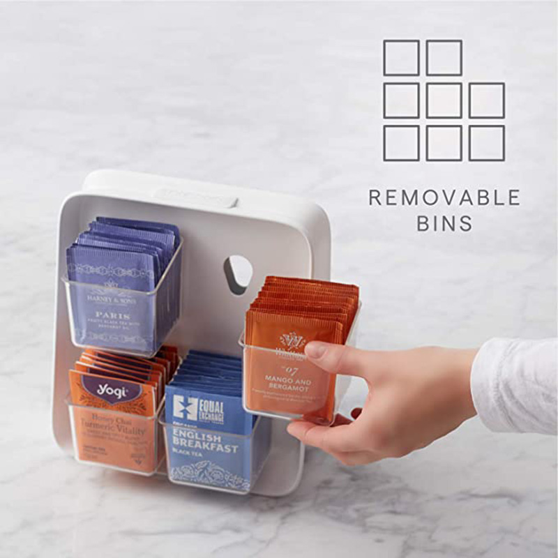 YouCopia - TeaStand Tea Bag Organizer With Removable Bins