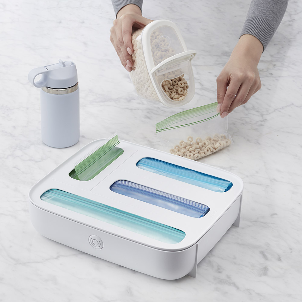 Youcopia - Plastic Sandwich Bag Organizer - 4 Slot - White