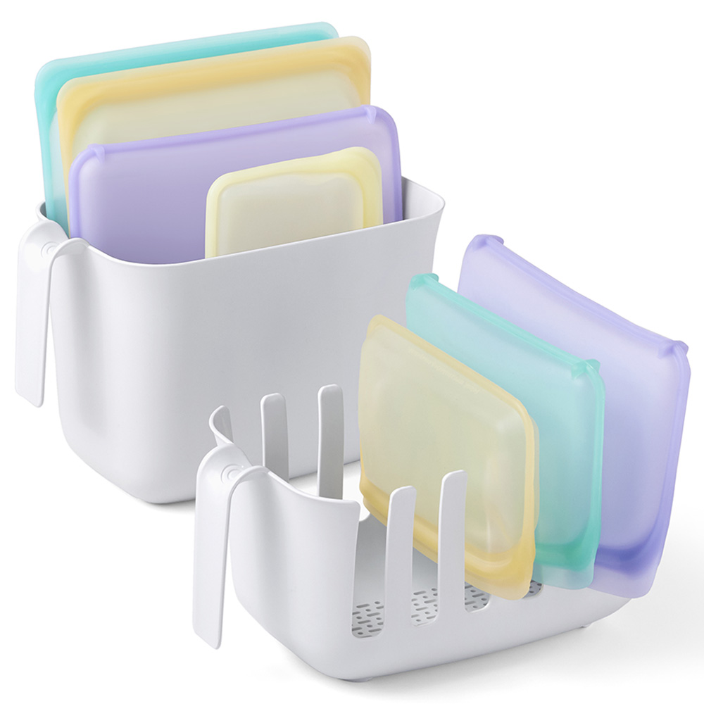 Youcopia - Dry+Store Reusable Silicone Bag Storage Rack - White