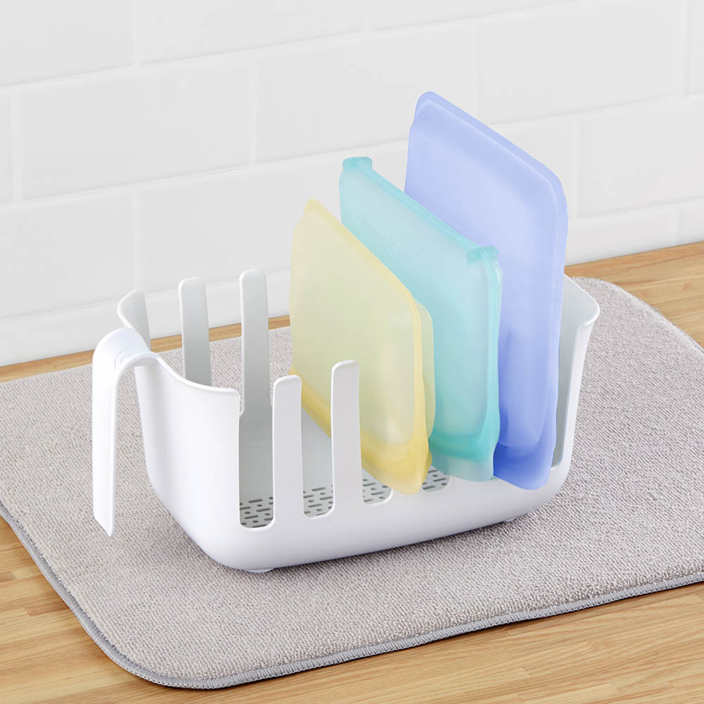 Youcopia - Dry+Store Reusable Silicone Bag Storage Rack - White