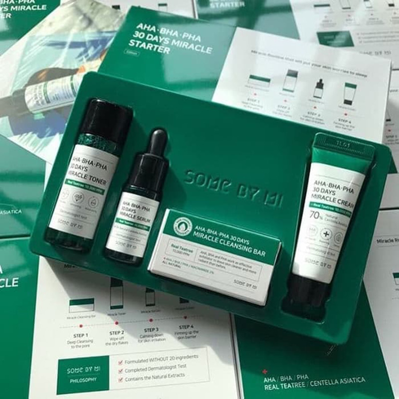 Some By Mi 30Days Miracle Starter Kit Soap+Toner+Serum+Cream