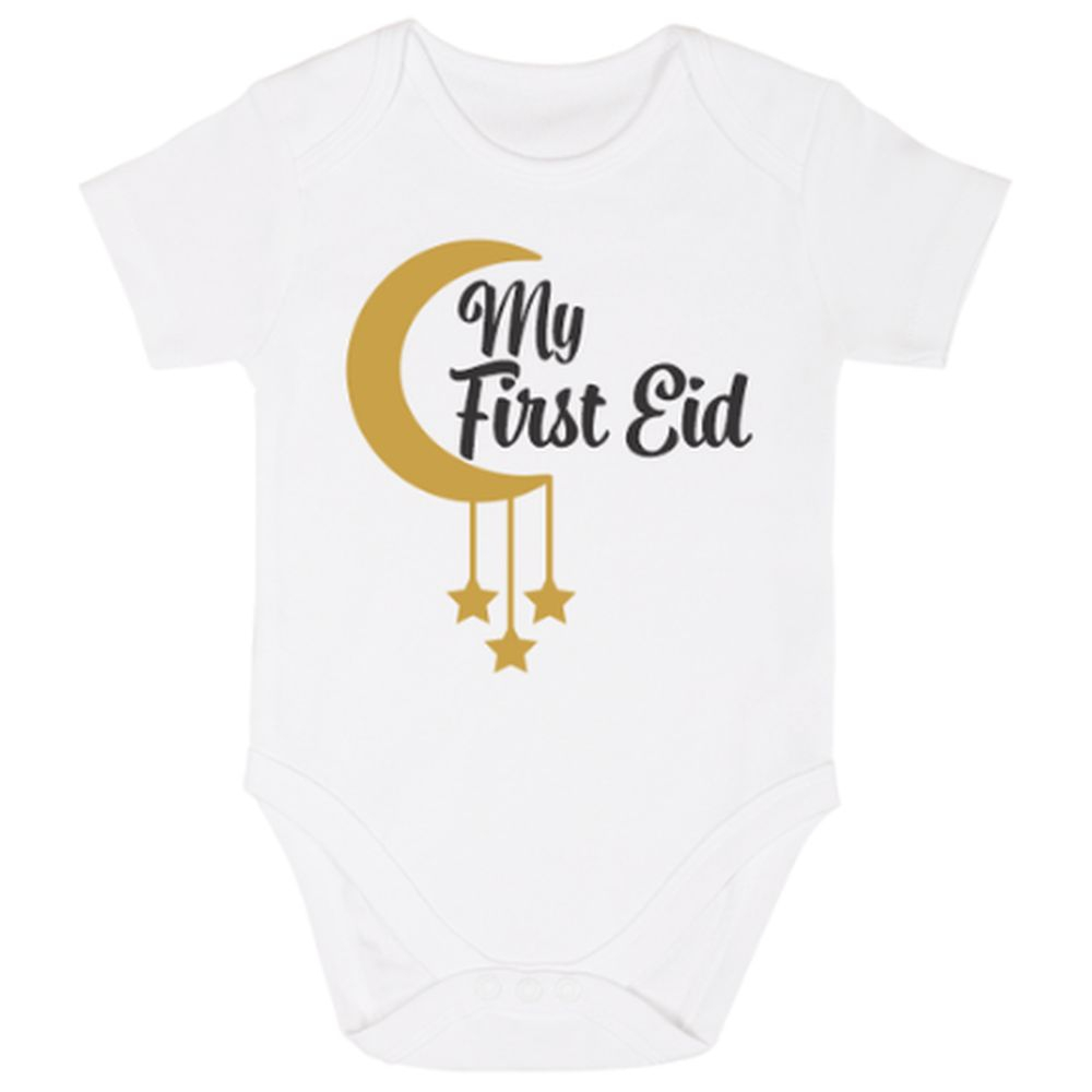 Impressions My First Eid English Onesie - White
