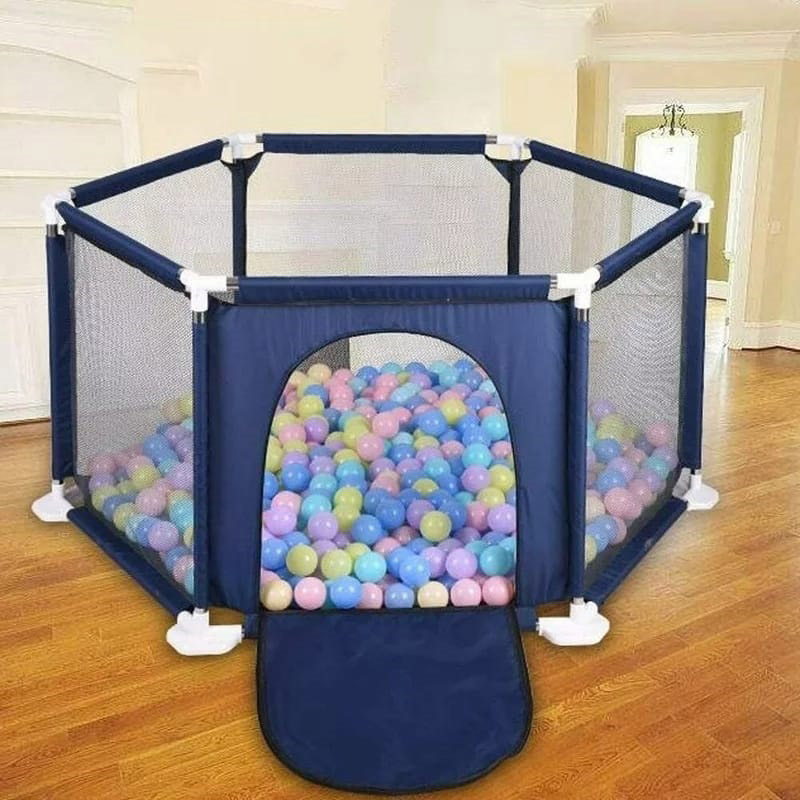 Pikkaboo - MyFunPlay Portable Playpen With 30 balls - Navy