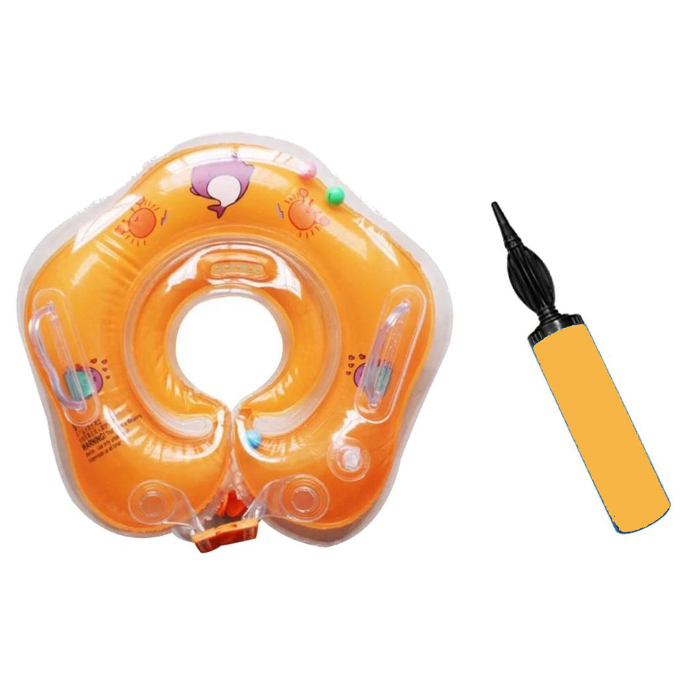 Pikkaboo - Iswimsafe Infant Neck Floater Orange With Inflate