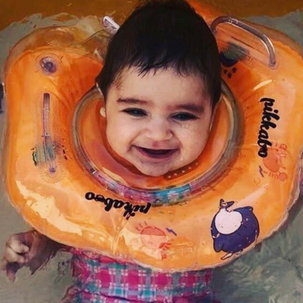Pikkaboo - Iswimsafe Infant Neck Floater Orange With Inflate