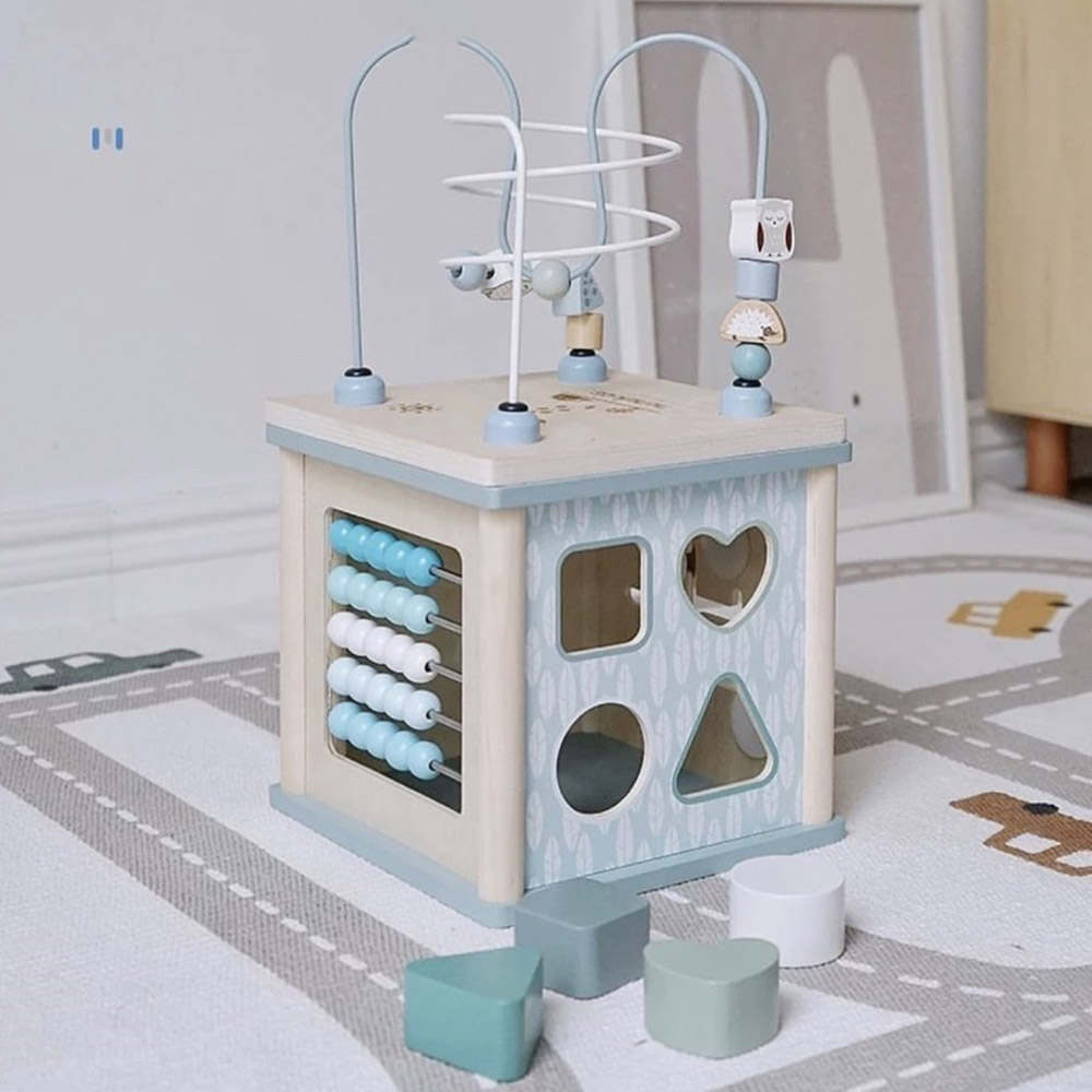 Woody Buddy - Activity Cube - Blue