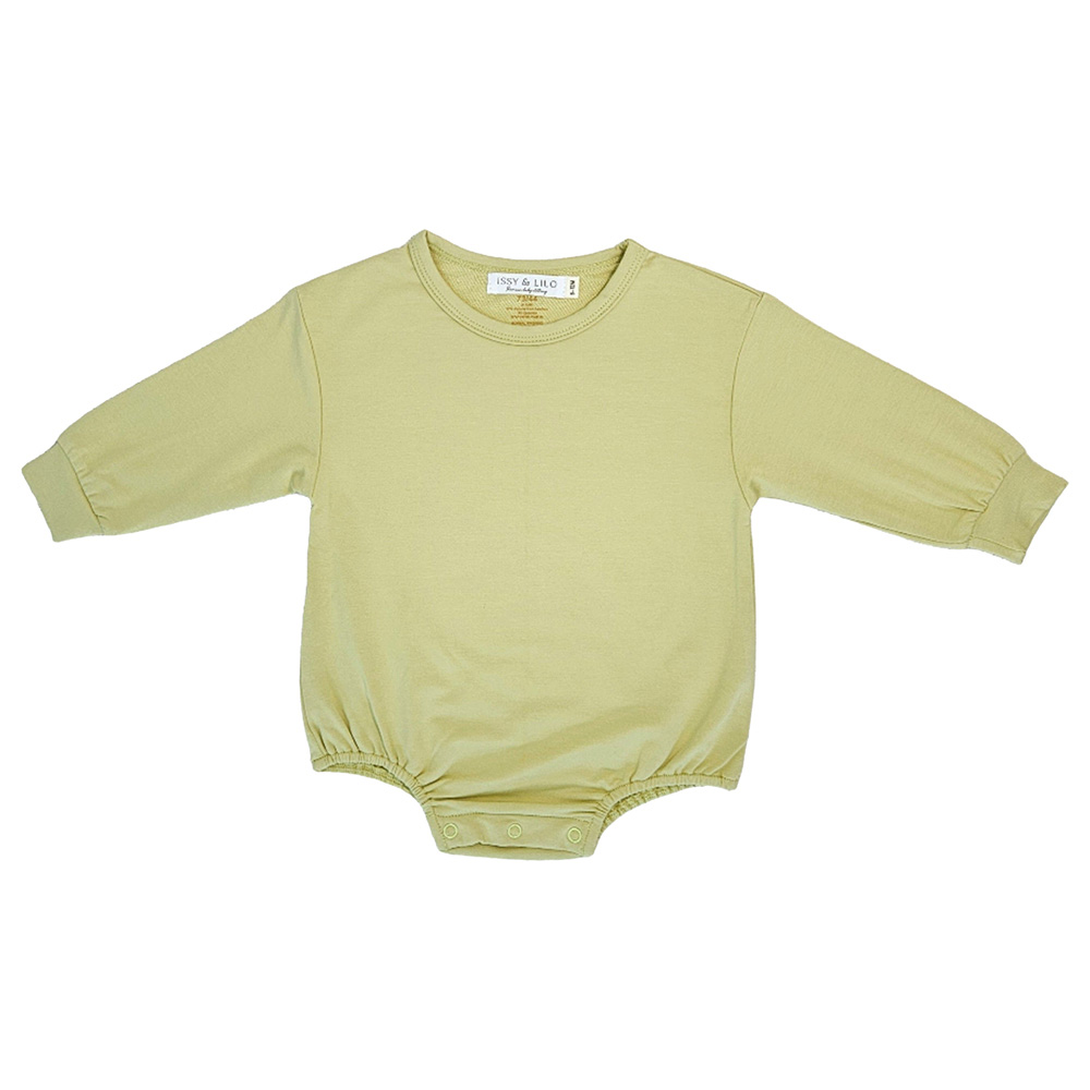 Issy & Lilo Bamboo Oversized Long Sleeve Bodysuit - Light Green