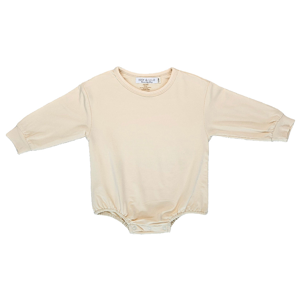 Issy & Lilo Bamboo Oversized Long Sleeve Bodysuit - Cream