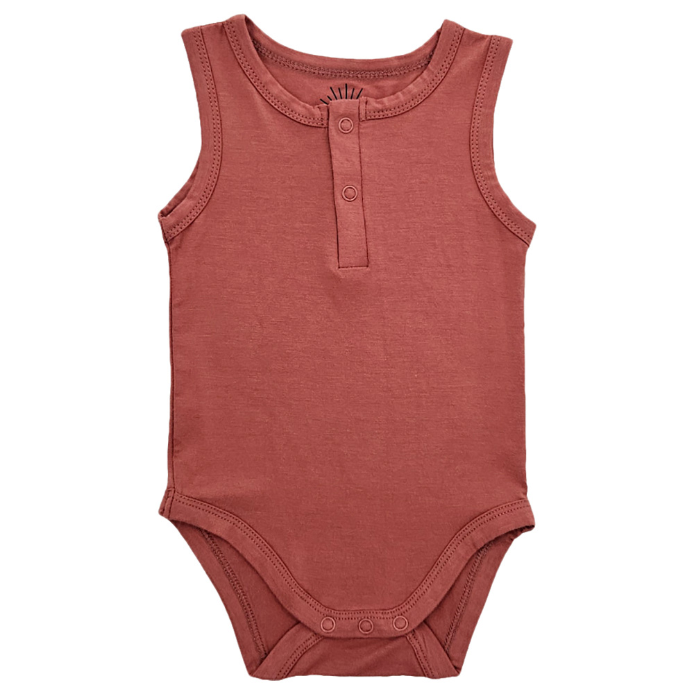 Issy & Lilo Sleeveless Bamboo Bodysuit Very Berry