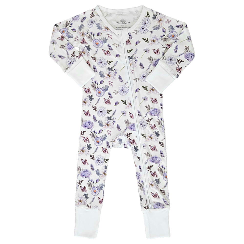 Issy & Lilo Smart Bamboo Zipper Romper Flower Garden
