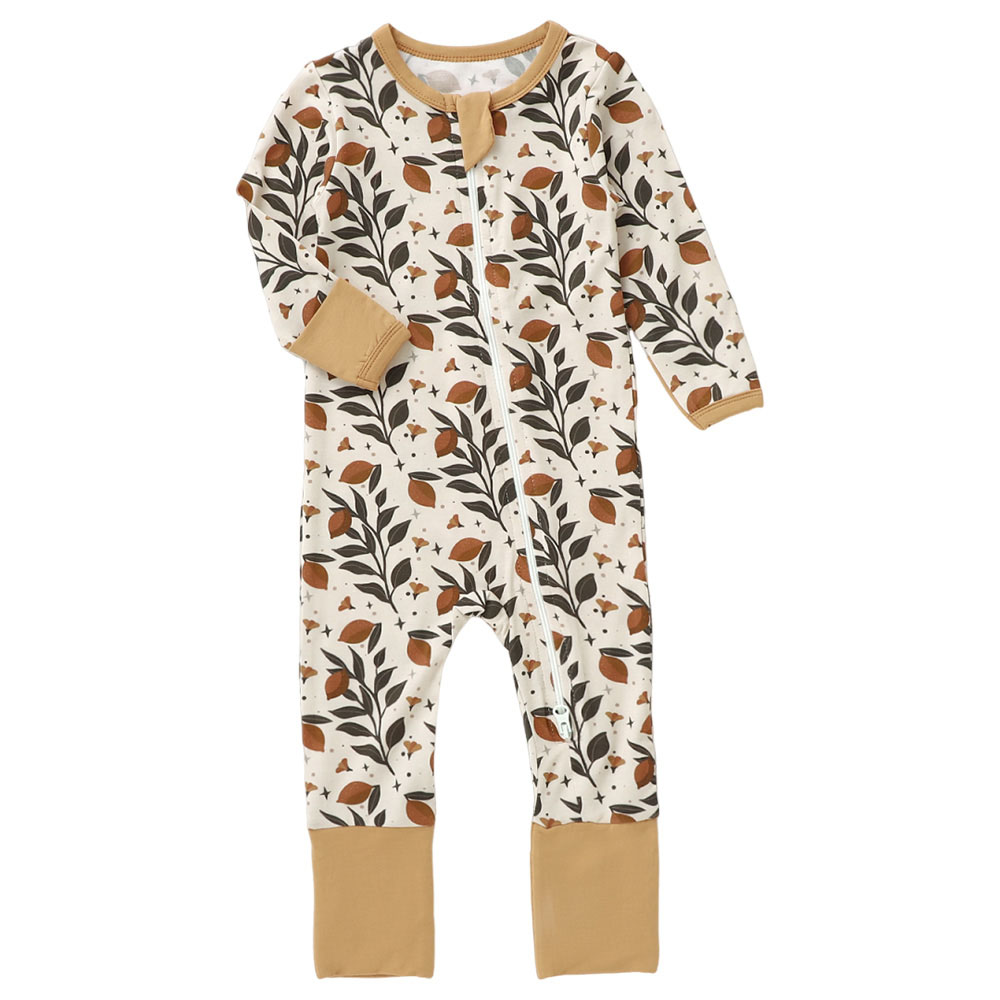 Issy & Lilo Smart Bamboo Zipper Romper Lemon Party