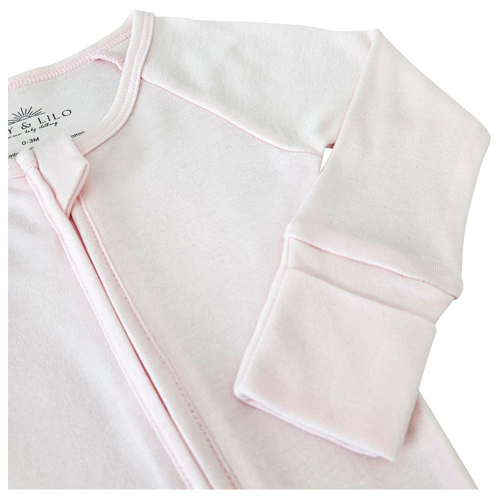 Issy & Lilo Smart Bamboo Zipper Romper Powder - Pink