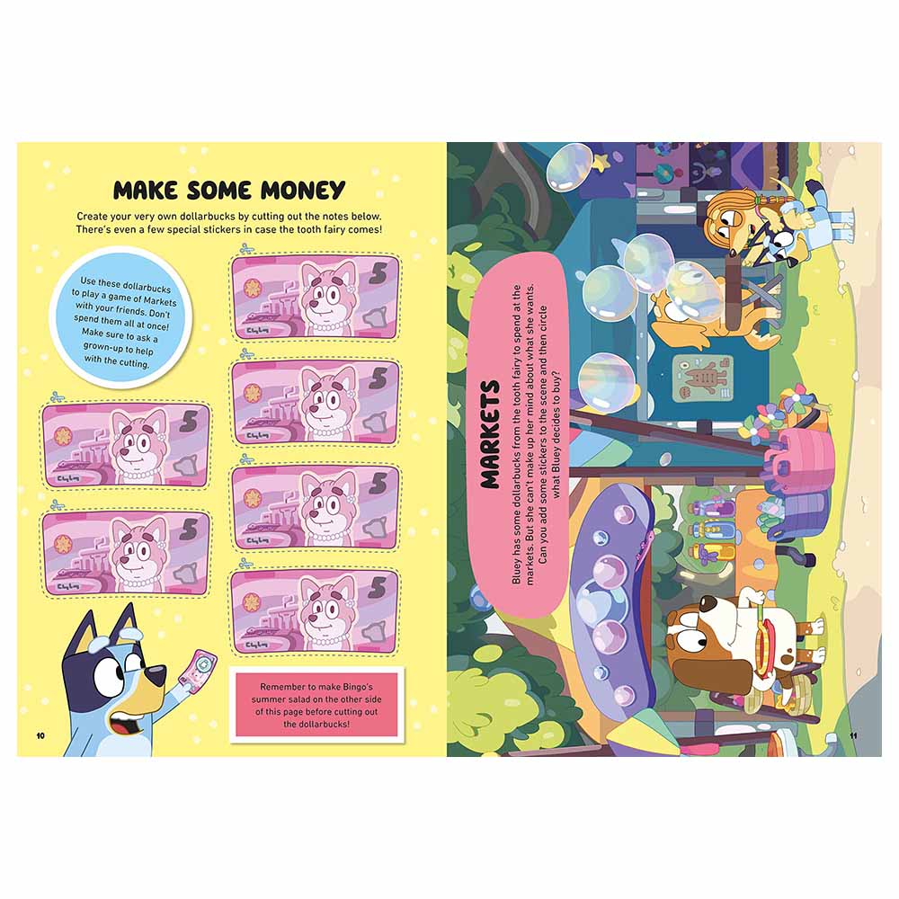 كتاب أنشطة الملصقات Bluey Bluey And Friends