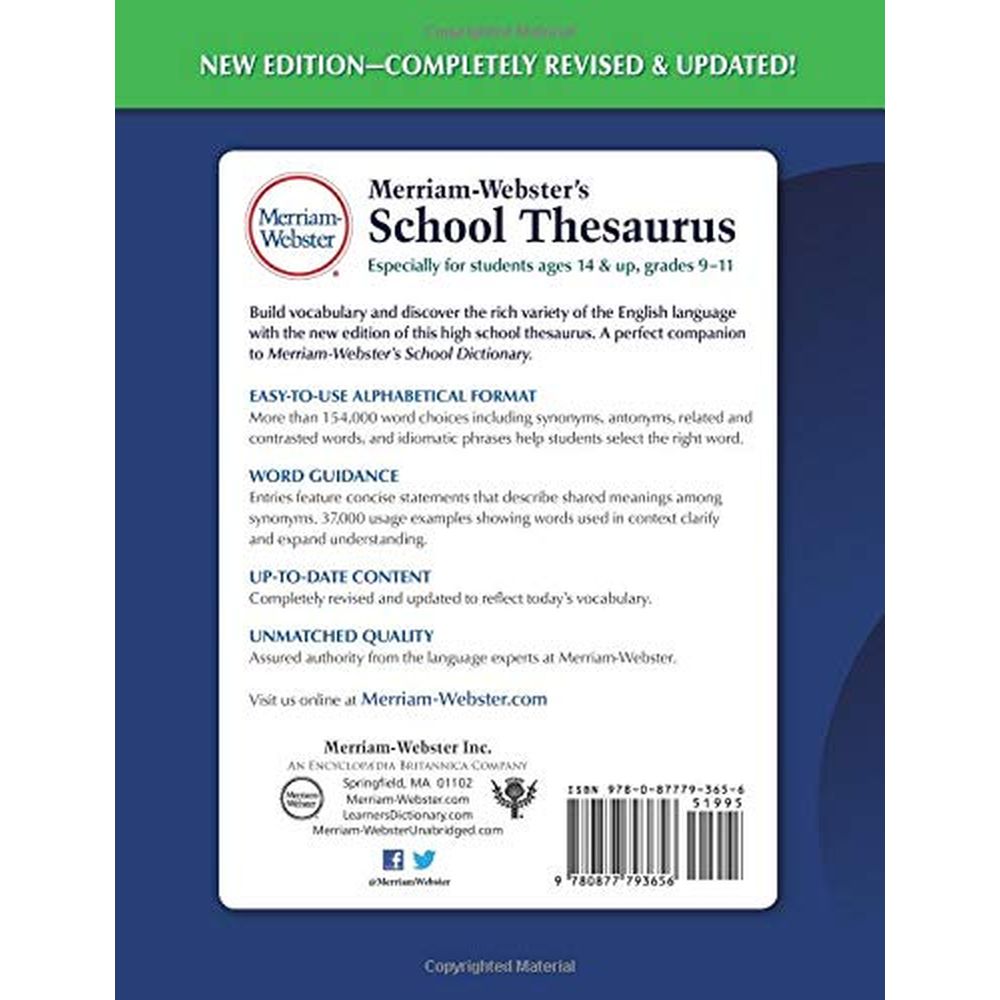 Merriam-Webster's School Thesaurus