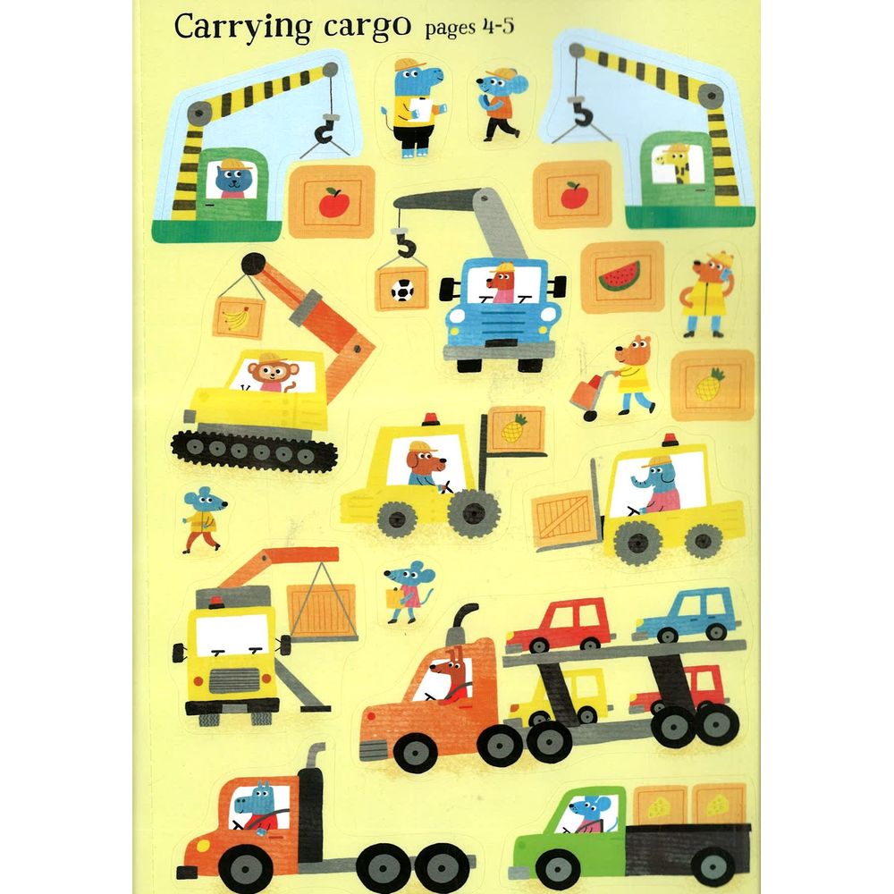 Usborne Books - Little First Stickers Diggers And Cranes