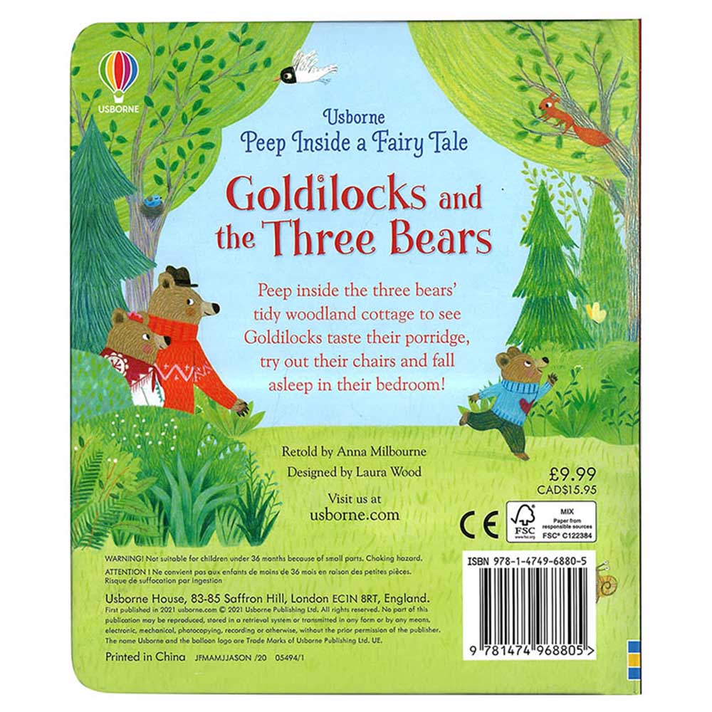 Buy Usborne Books - Peep Inside: A Fairy Tale Goldilocks And The Three ...