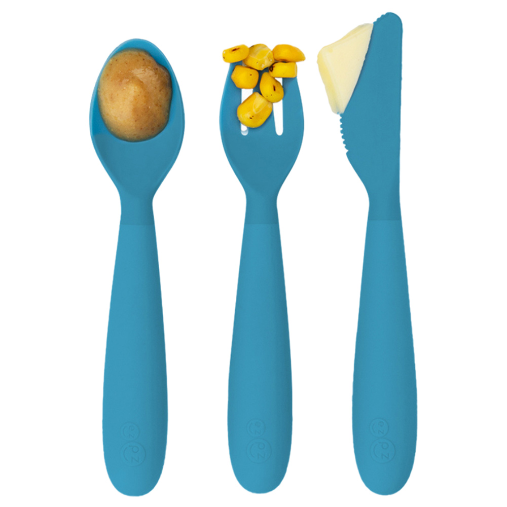 Ezpz Happy Utensils - Blue