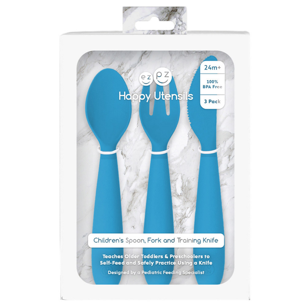 Ezpz Happy Utensils - Blue